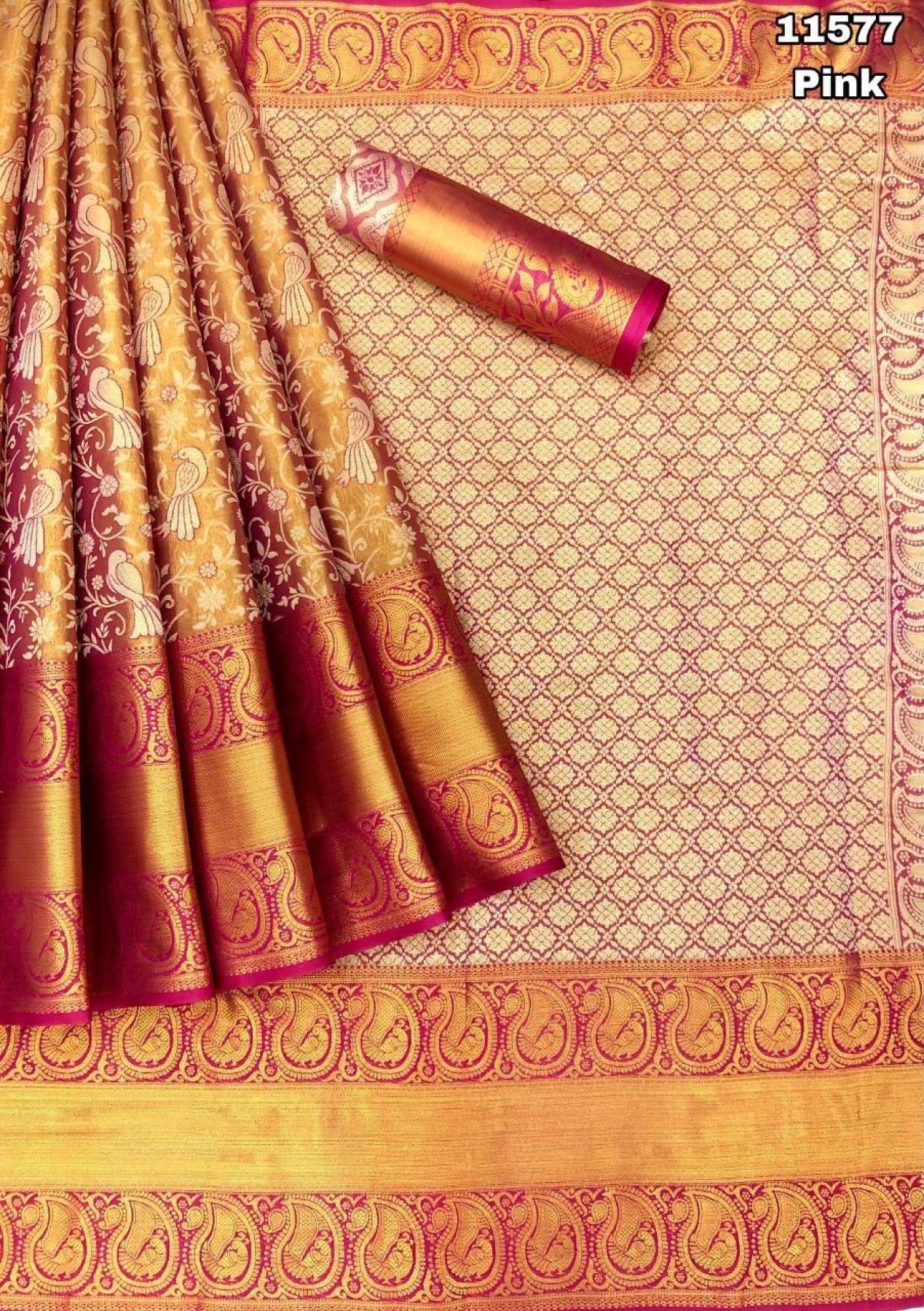 Kanjivaram Paithani Saree - Silk Bazaar