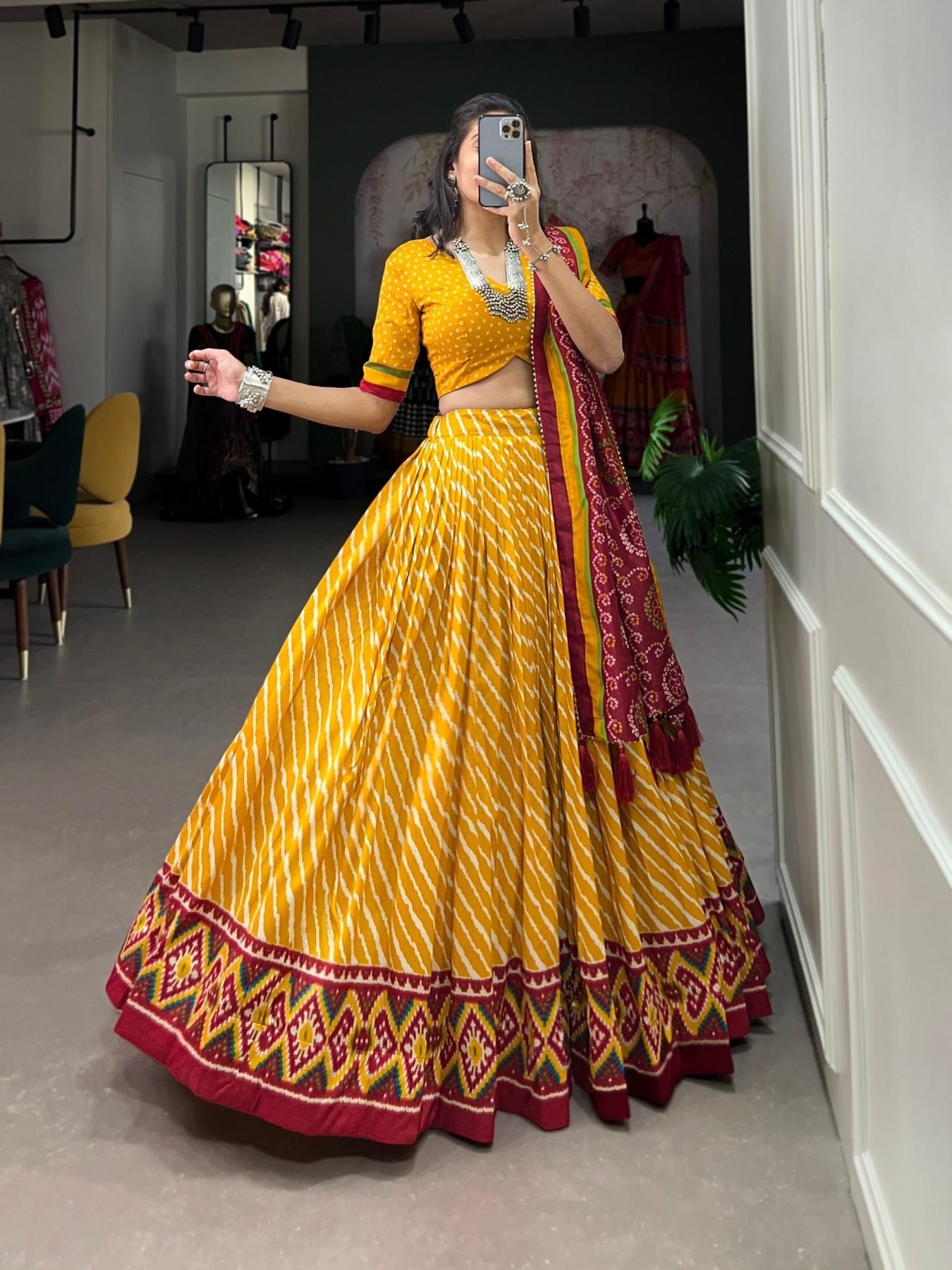 New Designer Leheriya Lehenga Choli Surat