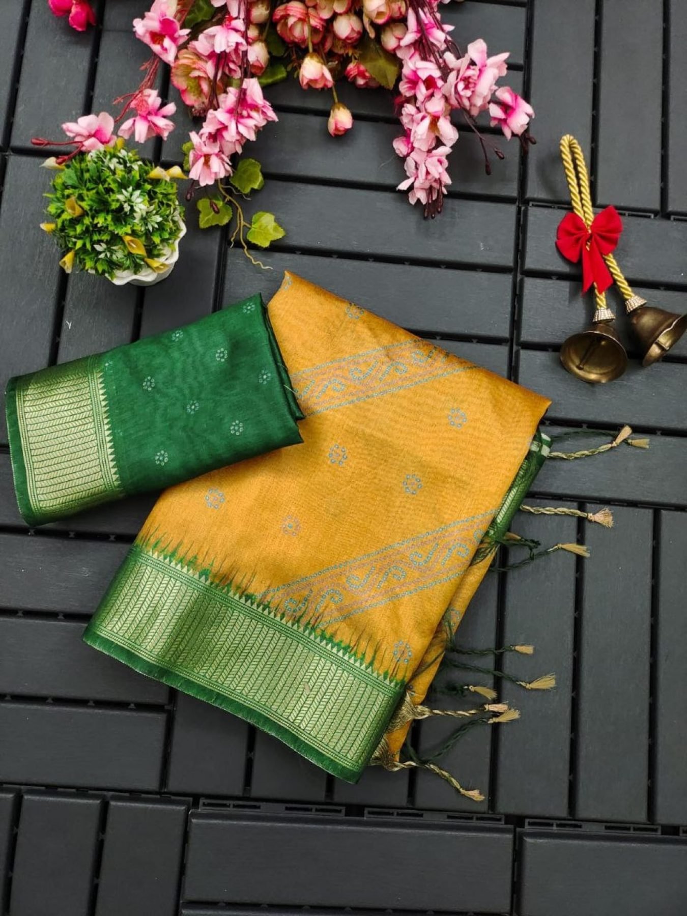 Buy PREMIUM SOFT FLOWING DESI RAW SILK SAREE at Rs. 11.24 online from ...