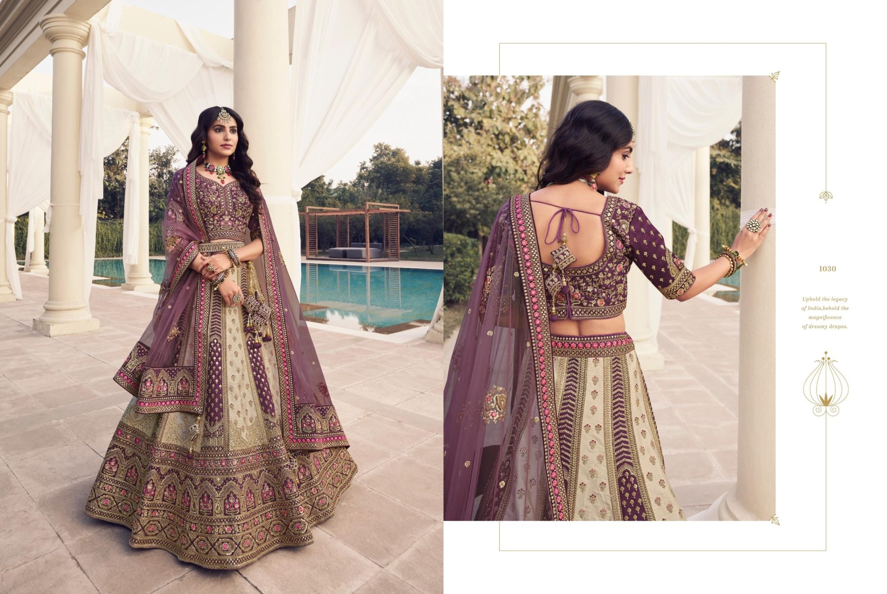 Rudra Semi Stitched Net Embroidered Work Bridal Lehenga Choli – Fashionous