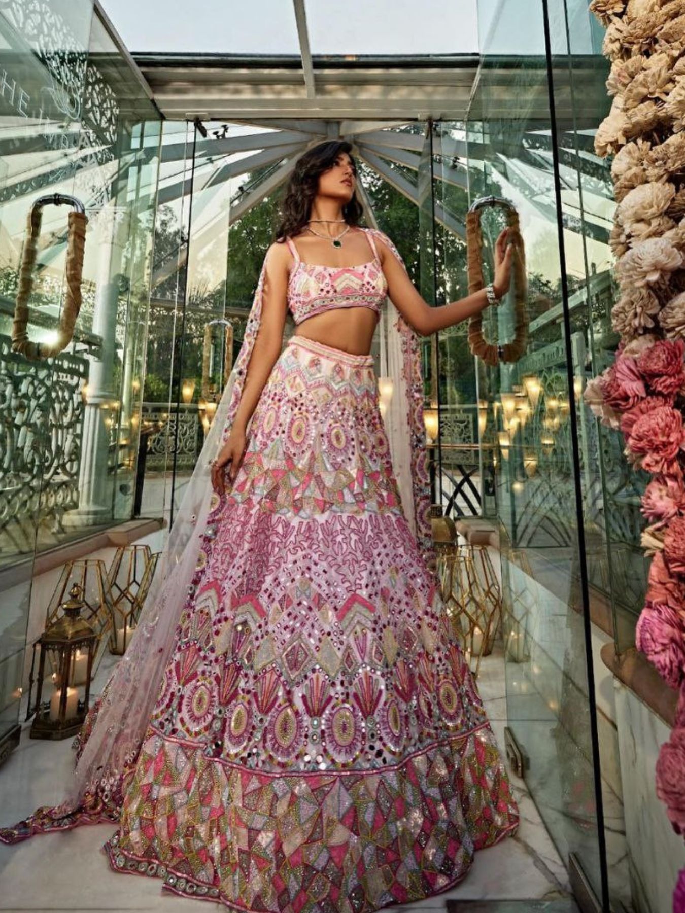 Stepping into #forever with the most beautiful bride, adorned in a pink  bridal lehenga 💞 📞 Whatsapp us +919820093190 📧 araadhya... | Instagram