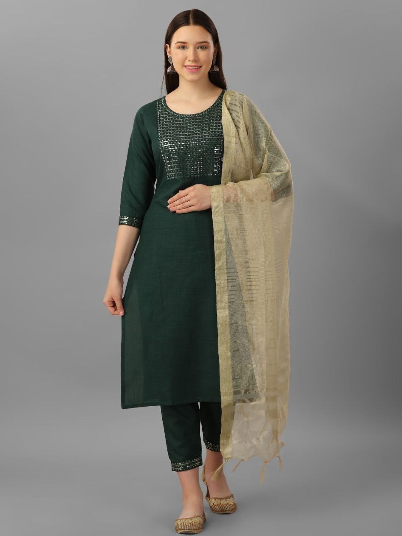 Buy Pure Cotton Kurti Pent With Dupatta at Rs. 11 online from Royal ...