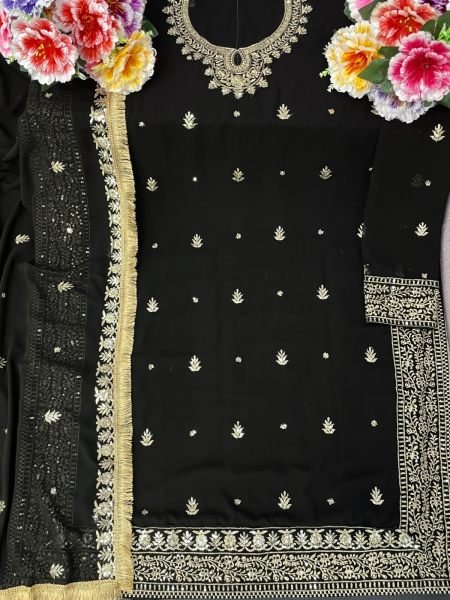 Alkaram 4102 Heavy Georgette With Heavy Embroidery 3mmSequence Work pakisatani Suit Collection Pakistani Suits Wholesale