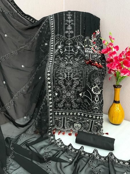11786 Color By Al Karam Georgette Pakistani Suits Pakistani Suits Wholesale