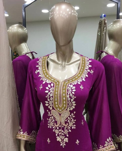 2025 Wholesale Premium Mustard Georgette Sharara Suit Fully Stitched  Heavy Embroidery  Ready to Wear Designer Collection at Affordable Prices Sharara Set