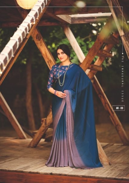 3d Valvet Chiffon With Sequence Blouse Saree Pure Chiffon Sarees Wholesale