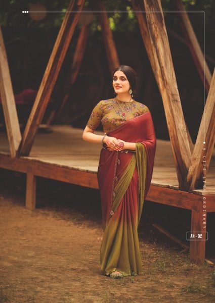 3d Valvet Chiffon With Sequence Blouse Saree Pure Chiffon Sarees Wholesale