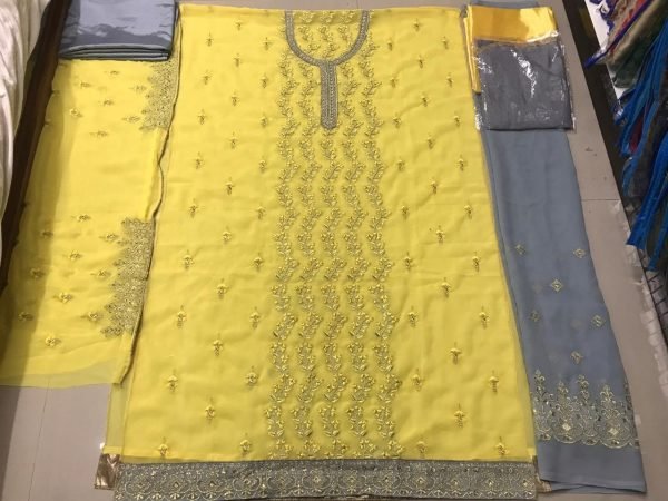 57004 BEAUTIFUL GEORGETTE SALWAR SUIT  Designer Plazzo Salwar Suits Wholesale