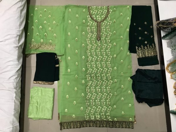 57004 BEAUTIFUL GEORGETTE SALWAR SUIT  Designer Plazzo Salwar Suits Wholesale