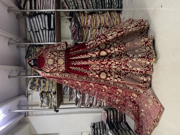 9000 Velvet With Beautiful Embrodery Work Bridal lehenga Collection  Bridal Lehenga Choli