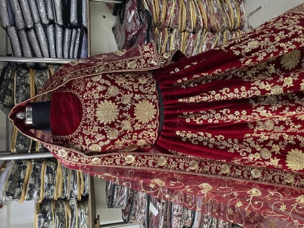 9000 Velvet With Beautiful Embrodery Work Bridal lehenga Collection  Bridal Lehenga Choli
