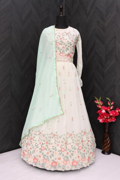 Aashirwad 9450  Georgette With Embroidery Work Anarkali Gown Anarakali Gown Wholesale