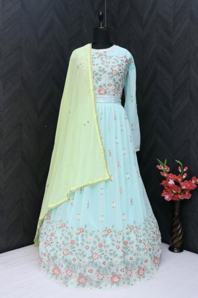 Aashirwad 9450  Georgette With Embroidery Work Anarkali Gown Anarakali Gown Wholesale