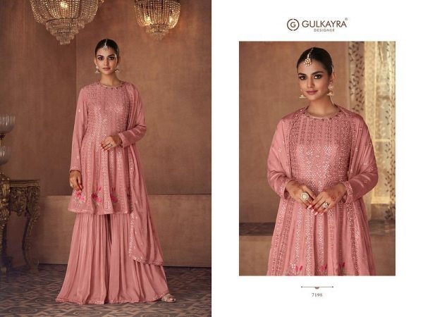 AAshirwad Creation Gulkayra Vaani vol 2 Georgette with heavy look readymade suits collection Designer Plazzo Salwar Suits Wholesale