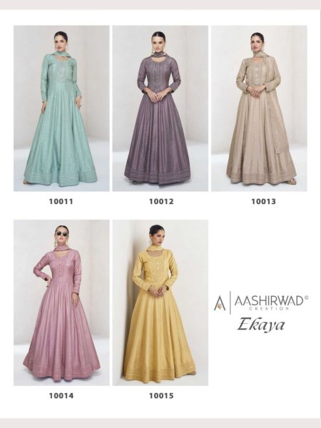 Aashirwad Creation Premium Silk Anarkali Gown With Dupatta  Anarakali Gown Wholesale