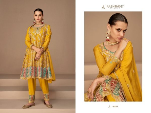 Aashirwad Gulkand Heena Fancy Designer Salwar Suit Collection Designer Plazzo Salwar Suits Wholesale