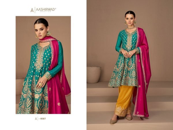 Aashirwad Gulkand Heena Fancy Designer Salwar Suit Collection Designer Plazzo Salwar Suits Wholesale