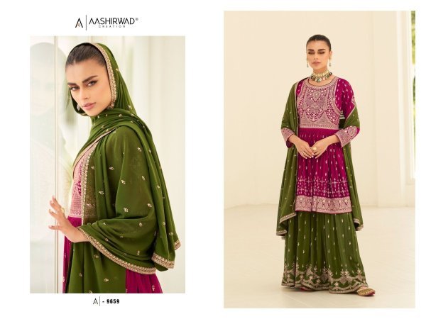 Aashirwad Gulkand Somya Designer Plazzo Salwar Suit Designer Plazzo Salwar Suits Wholesale