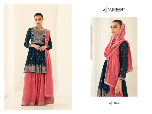 Aashirwad Gulkand Somya Designer Plazzo Salwar Suit Designer Plazzo Salwar Suits Wholesale