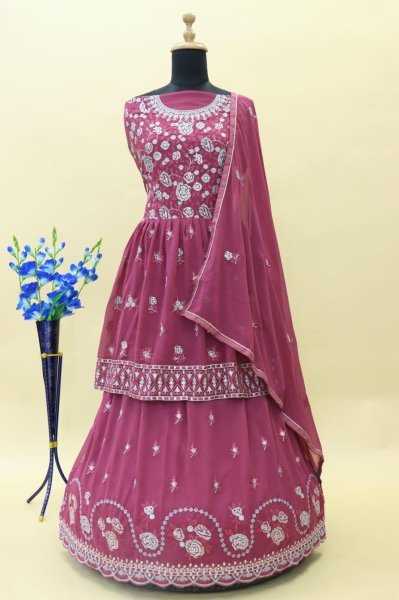  Aashirwad Gulkayra 7182 Heavy Fox Georgette With Embroidery Sequences Work Suit Designer Plazzo Salwar Suits Wholesale