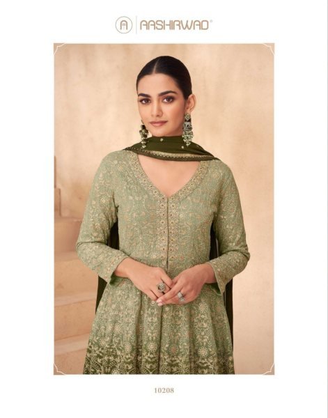 Aashirwad Gulnaaz Designer Skirt Style Suit in Georgette Wedding Special Wedding Bridal Dress Wholesale
