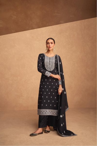 Aashirwad Kashida Premium Silk plazzo Sut  Designer Plazzo Salwar Suits Wholesale