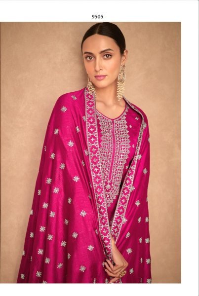 Aashirwad Kashida Premium Silk plazzo Sut  Designer Plazzo Salwar Suits Wholesale