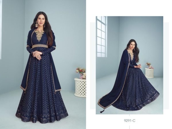 Aashirwad presents georgette indian wedding salwar suits collection at wholesale Anarakali Gown Wholesale
