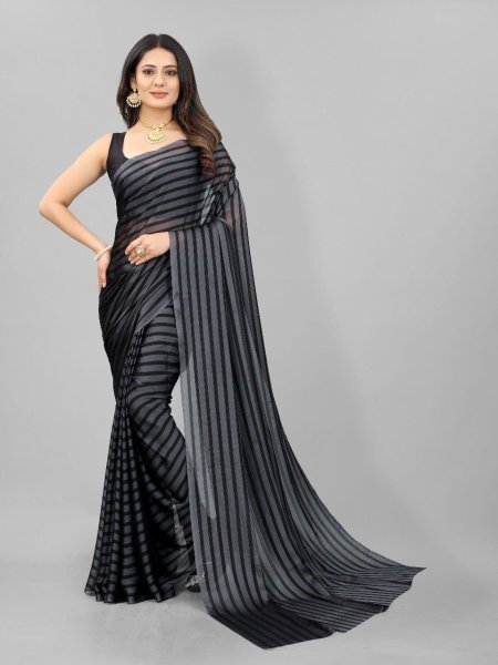 Affordable Party Wear Black Berry Silk Saree with Banglori Blouse Silk Sarees Wholesale