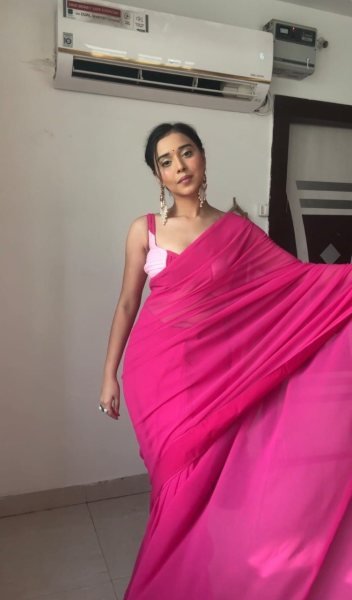 Alia Bhatt Pink Premium Georgette Ready To Wear Saree  Georgette Sarees Wholesale