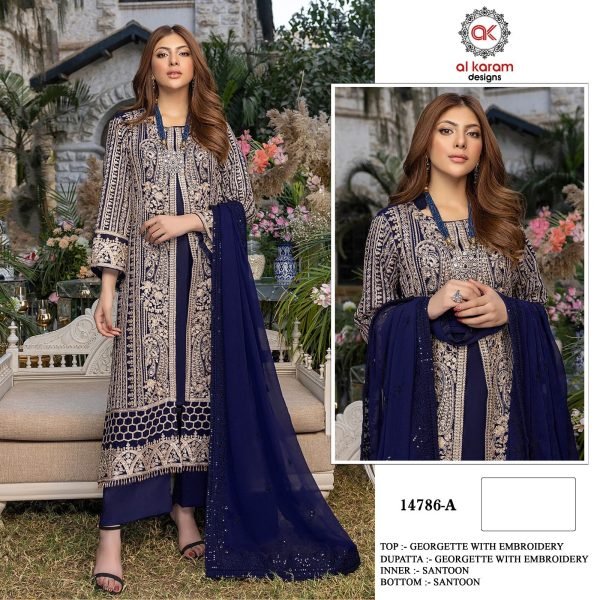Al Karam 14786 Color Pakistani Suits Catalog Pakistani Suits Wholesale