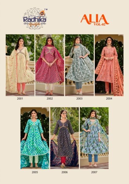 Alia Cut Embrodery Kurti Set 3 Piece Kurti Set