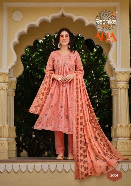 Alia Cut Embrodery Kurti Set 3 Piece Kurti Set