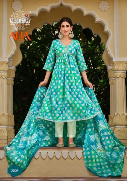 Alia Cut Embrodery Kurti Set 3 Piece Kurti Set