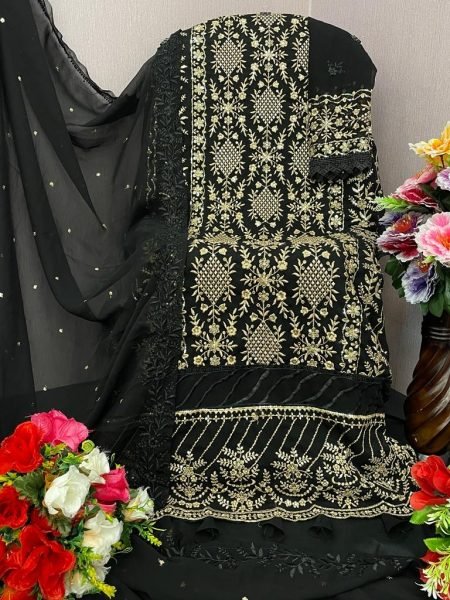 Alkaram 16786 Heavy Georgette With Heavy Embroidery Pakistani Suit Pakistani Suits Wholesale