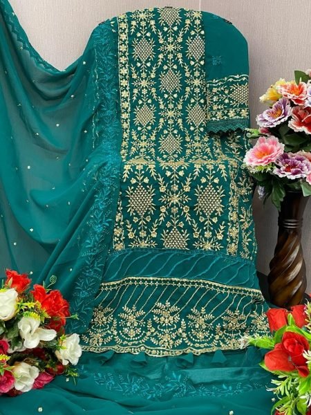 Alkaram 16786 Heavy Georgette With Heavy Embroidery Pakistani Suit Pakistani Suits Wholesale