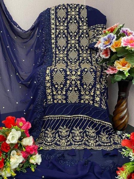 Alkaram 16786 Heavy Georgette With Heavy Embroidery Pakistani Suit Pakistani Suits Wholesale