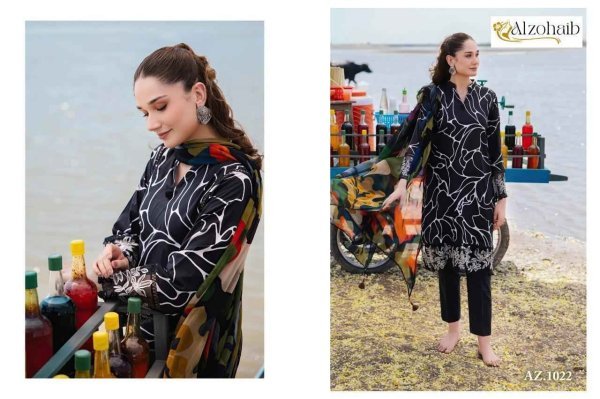 Alzohaib M Basic D No 1022     Full Set Premium Cotton Dress Material at Manufacturer Price Pakistani Suits Wholesale