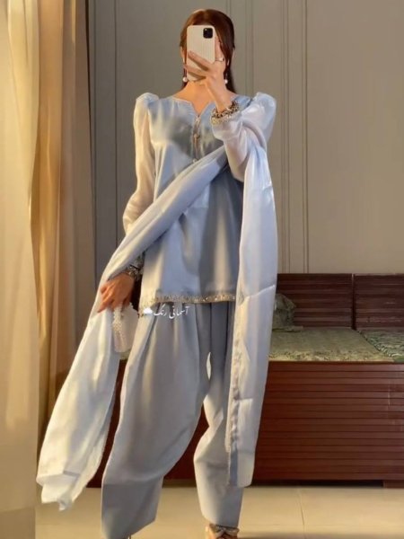 Amazing Collection Designer Party Wear Look pure jimmy choo With Embroidery Work With Sleeve With Handwork 