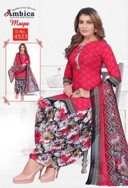 Ambica Printed Crepe Dress material  Ambica Crepe Dress Material