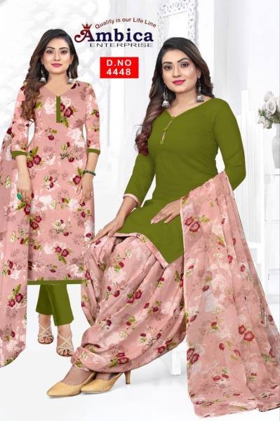 Ambica Printed Crepe Dress material  Ambica Crepe Dress Material