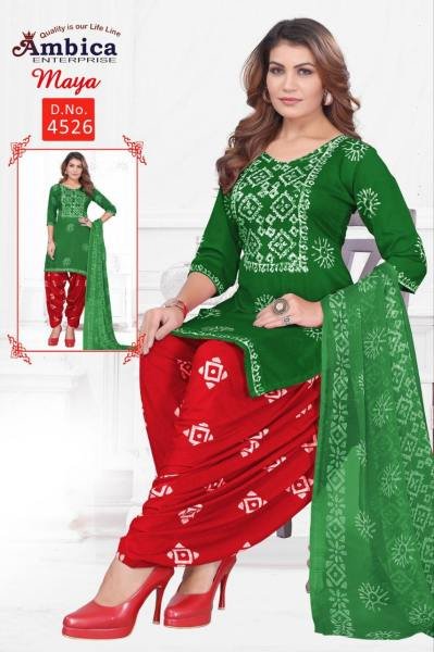 Ambica Printed Crepe Dress material  Ambica Crepe Dress Material