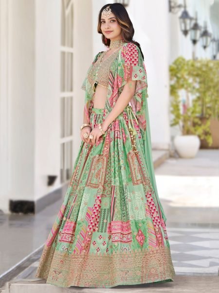 Antique western Embroidered Bridal Lehenga Heavy Chinnon Silk Wedding Look at Wholesale Price Designer Lehenga Choli