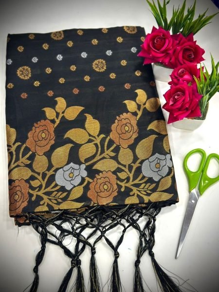 Art Silk Jacquard Border Saree  Silk Sarees Wholesale