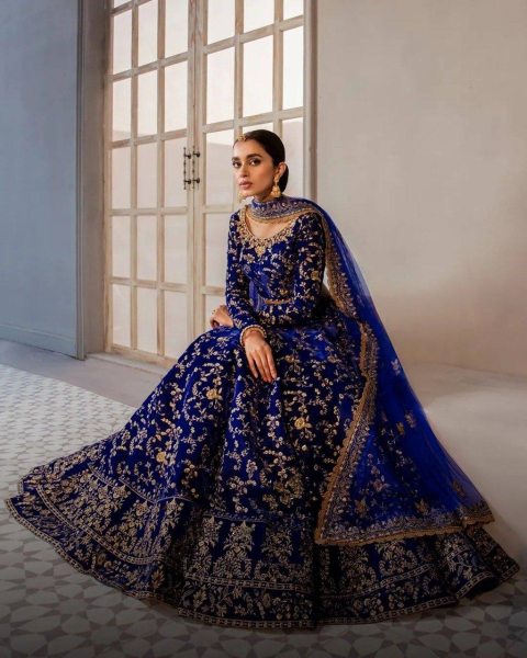 Attractive  Embroidered Velvet Lehenga Choli  Bridal Lehenga Choli