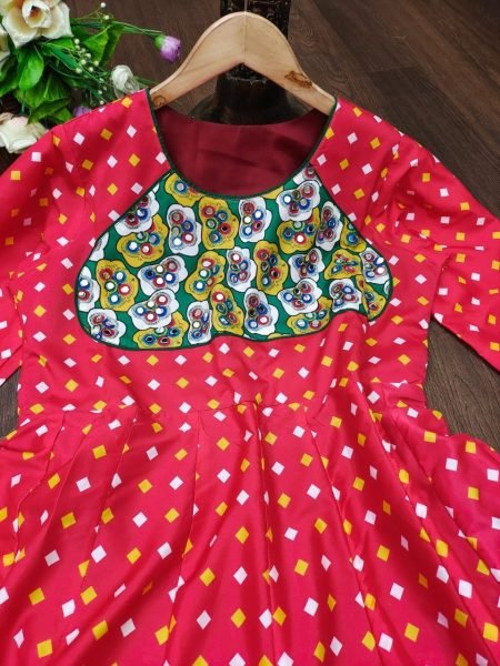 Attractive Red Color Digital Printed Anarkali Gown  Anarkali Kurtis 