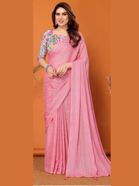 Baby Pink Color Kalamkari Catalogue Saree Saree Collection  Designer Wedding Sarees Wholesale