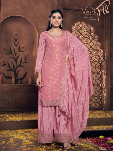 baby pink viscose salwar kameez noor mahal vol 4 designer wear for girls Salwar Kameez