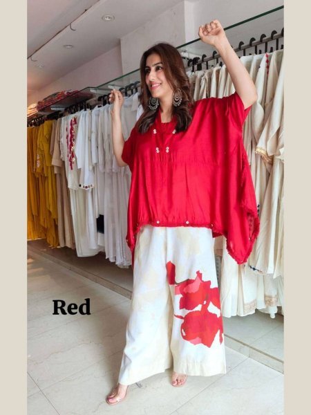 Baggy Pattern Kaftan Set in Heavy Chinon Stylish Coord with Lace Finish Hot Summer Offer  CO ORD Sets