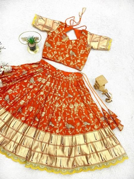 Banarasi Dola Silk Bridal Lehenga Set Traditional Readymade Outfit Best Price Collection Girls Wear